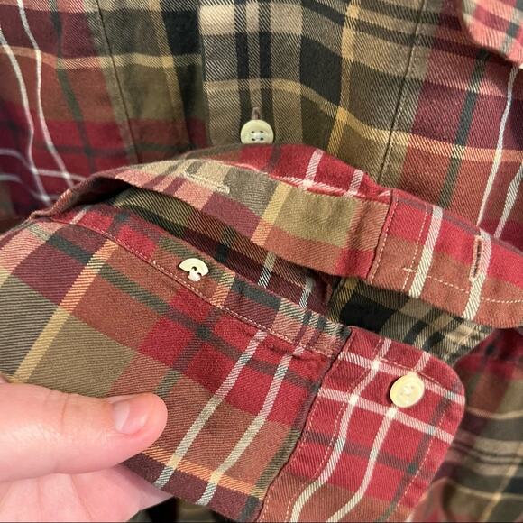 J. Crew Cotton & Wool Blend Plaid Button Down Top Shacket Men's Size Medium - Picture 3 of 5